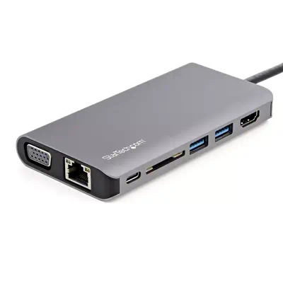 Adaptateur Multiport USB-C - Mini Dock USB-C avec 4K HDMI ou 1080p VGA - Hub 3x USB 3.0, SD, GbE, Au_1