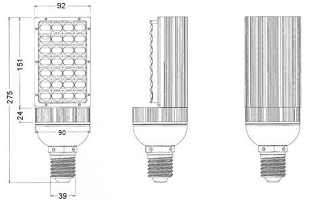 Ampoule LED 28W pour lampadaire - Haute puissance - Alternative aux ampoules sodium_1