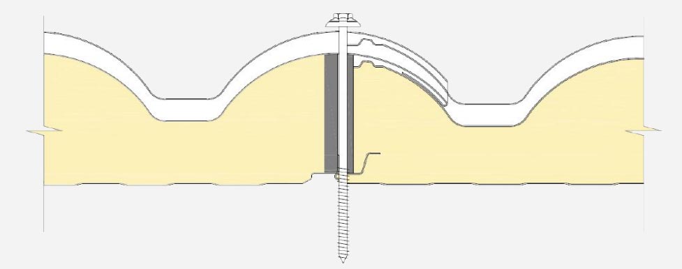 Panneau sandwich de toiture imitation tuile - autoportant, pente minimale 10% - Longueur max. 16450 mm_1