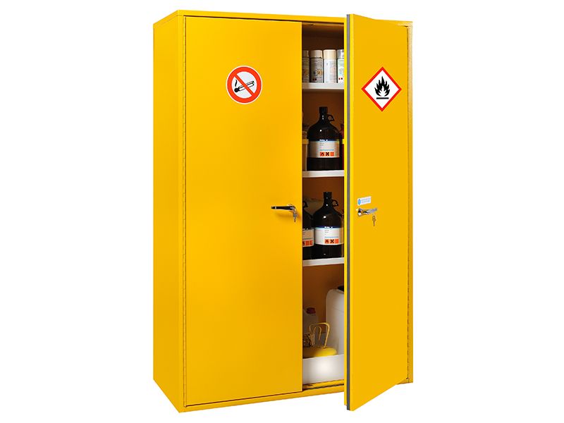 Armoire coupe-feu pour inflammable - double paroi isolée - 95 l_1