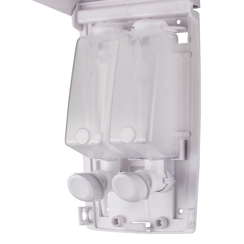 Distributeur de savon double verrouillable - Homepluz - 350 ml - Blanc - HP-100-2W_1