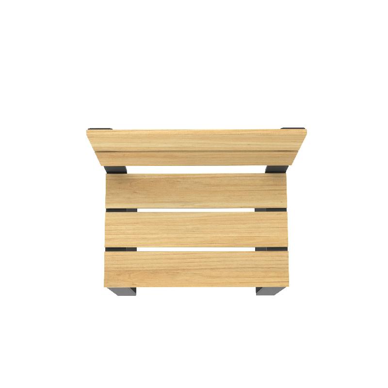 Fauteuil Havane 700 mm en Robinier et pieds fonte_1