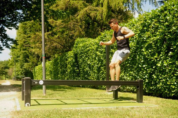 Saut de puce senior - Parcours de santé métal Proludic - JPS20-S-M - 2,40 m de largeur_1
