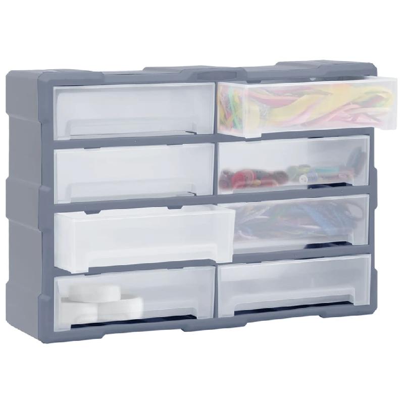 Vidaxl organisateur multi-tiroirs avec 8 grands tiroirs 52x16x37 cm 149600_1