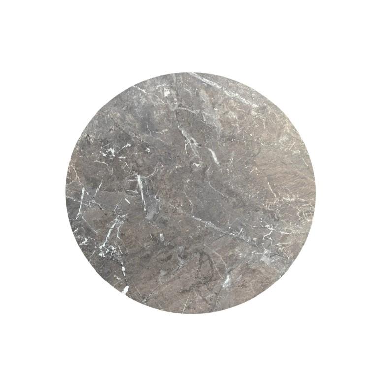 X Cross table de bistrot avec piètement noir + plateau HPL Galaxy Marble Ø70 cm_1
