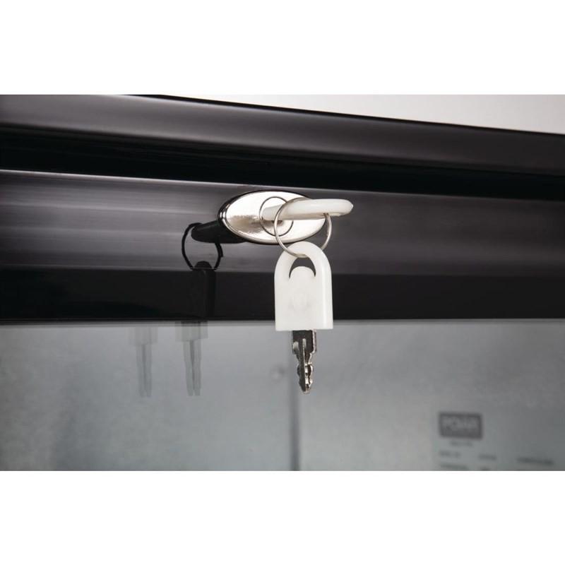 Arrière-bar une porte pivotante Série G noir 138L GL001 Polar_1