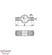 Colliers de fixation - Schwer Fittings - RS-C-A - DIN 3567 Form A avec vis et écrous inclus_1