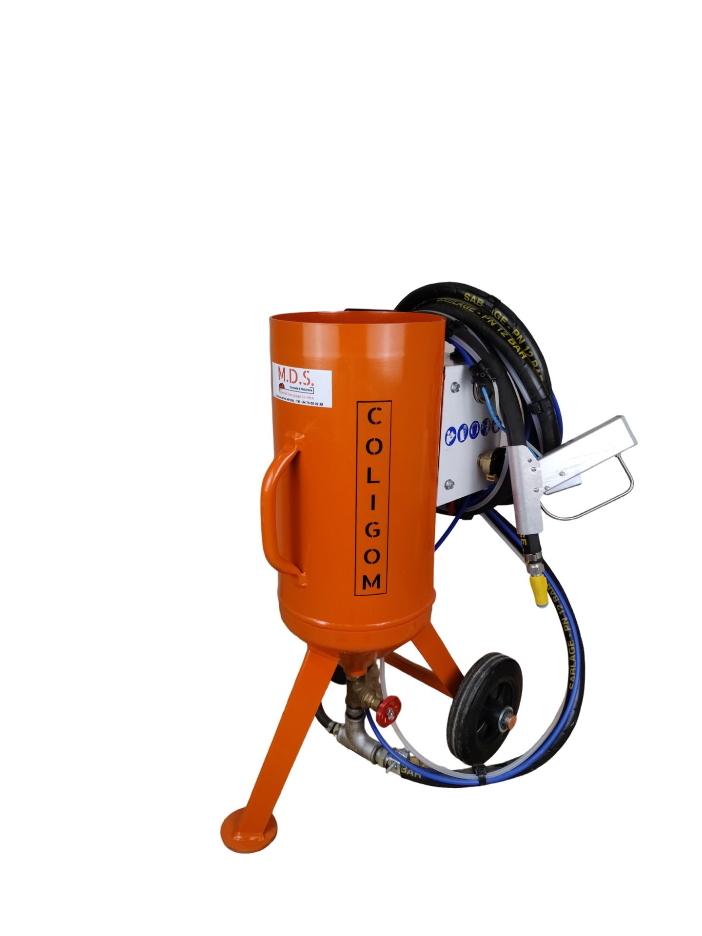 Pack aérogommage complet - Aérogommeuse 8 litres avec doseur d'abrasif et compresseur COMP550H_1