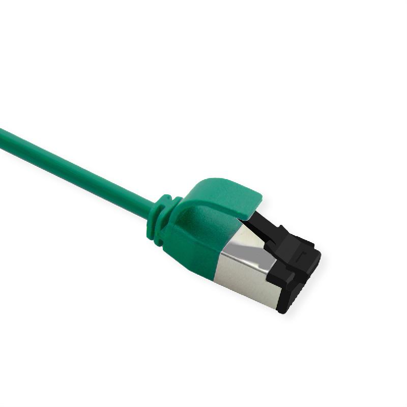ROLINE Cordon Cat.8 (Classe I) U/FTP, Slim, fils tressés, LSOH, vert, 0,15 m_1