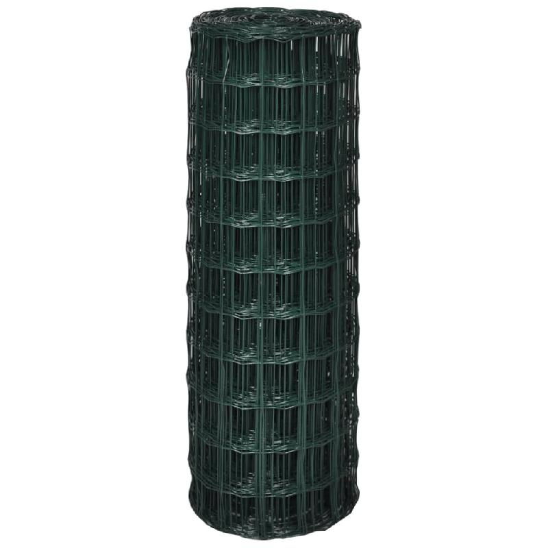 Vidaxl clôture euro acier 25 x 0,8 m vert 140590_1