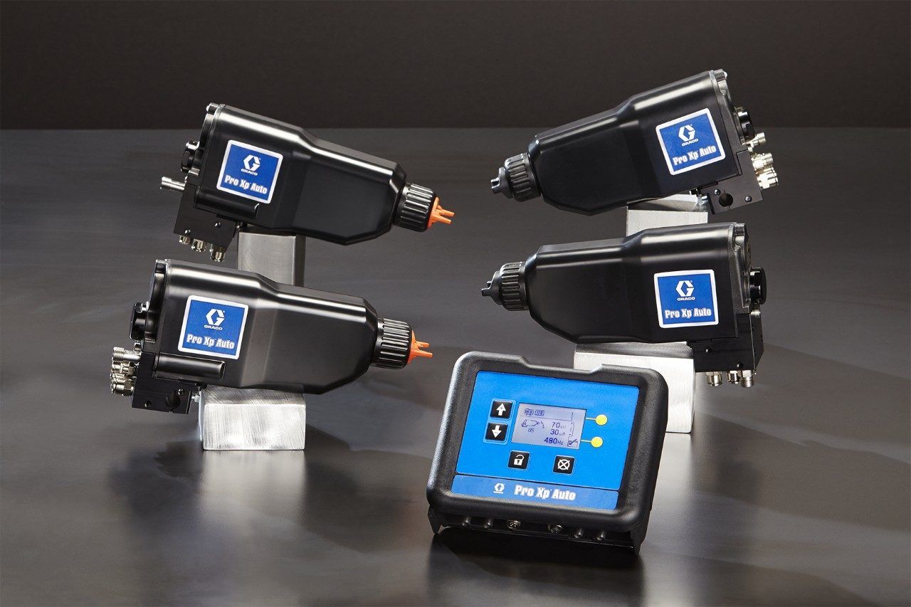3a3042e pistolets pulvérisateurs électrostatiques automatiques à assistance pneumatique pro xp - graco - 7 bar_1