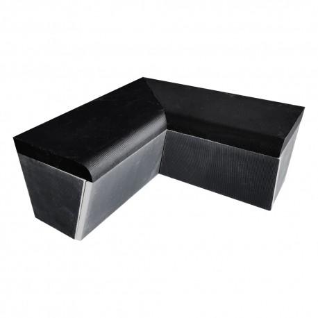 Banc arrondi avec angle 2x1000 mm x 470 mm - prêt à carreler en XPS - à assembler pour hammam et salle de bain_1