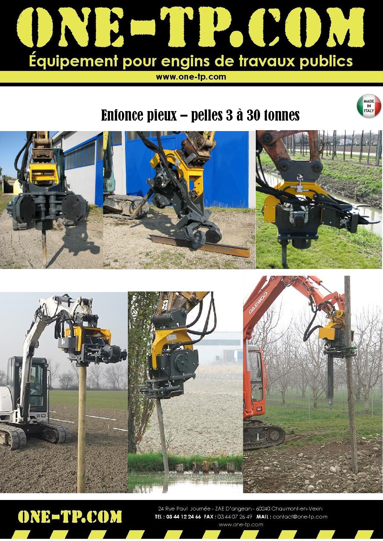 Appareil enfonce-pieux avec pince de préhension