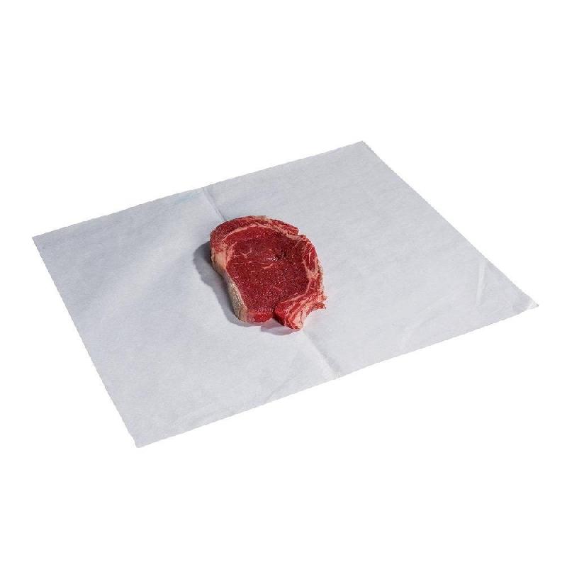 Papier enduit 1 côté en feuilles blanc - 25x33cm - 10kg - 2315 feuilles - emballage alimentaire ingraissable_1