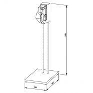 WP 102E-7S - Station de désinfection des mains intelligente avec distributeur de gel à capteur - Wagner - Dimensions : 380 x 1350 x 380 mm_1