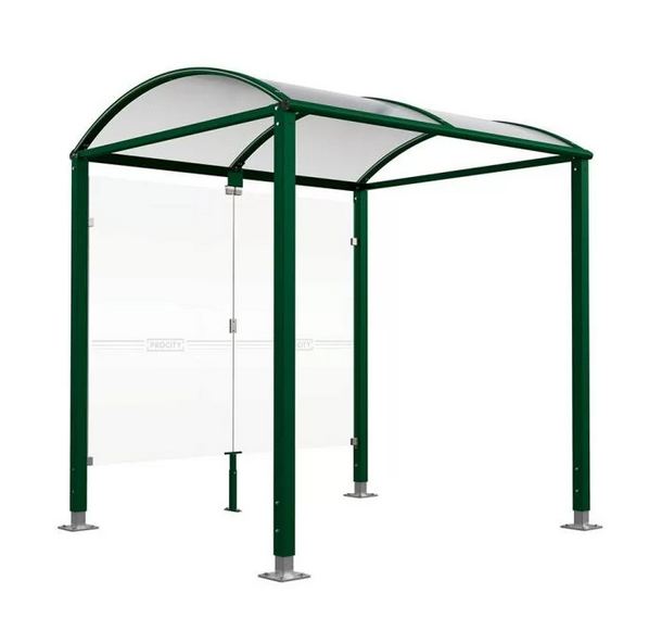 Abri vélo voûté avec toiture en polycarbonate alvéolaire traité anti-UV