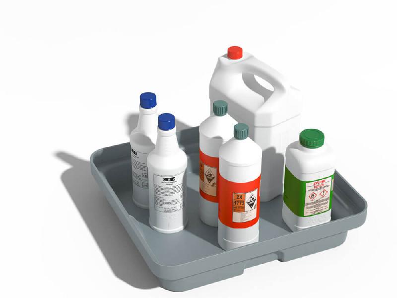 Bac de rétention PE 10 litres - sans caillebotis - Gris_1