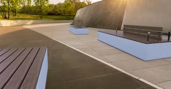 Banc public en béton Dynamic - solide gris ou blanc - dimensions de 1 à 4 mètres_1