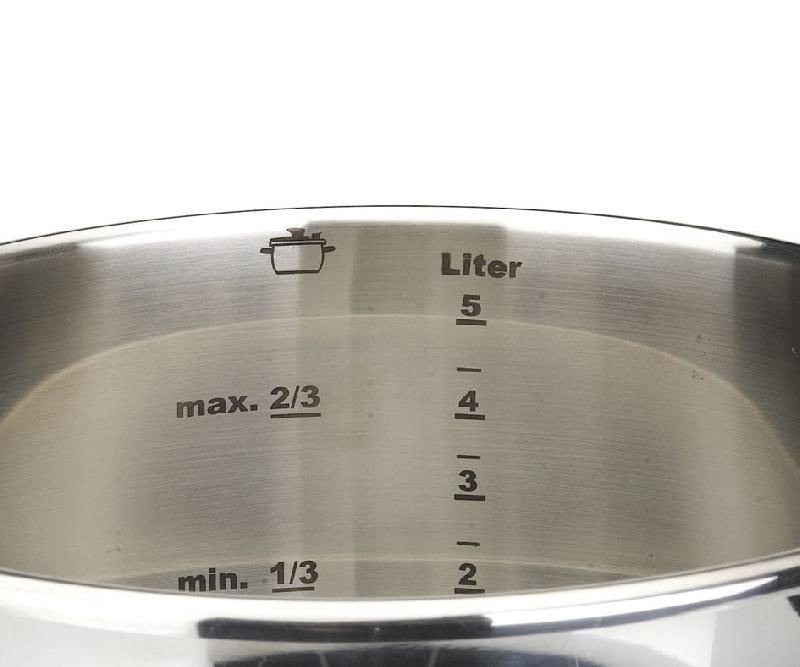 Cocotte à pression Inox 18/10 - Triple fond encapsulé - Contenance 8L - Compatible induction - Lacor_1