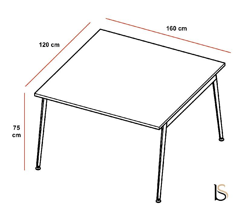 Table de réunion X3 - Officity - 160, Anthracite, Gris_1