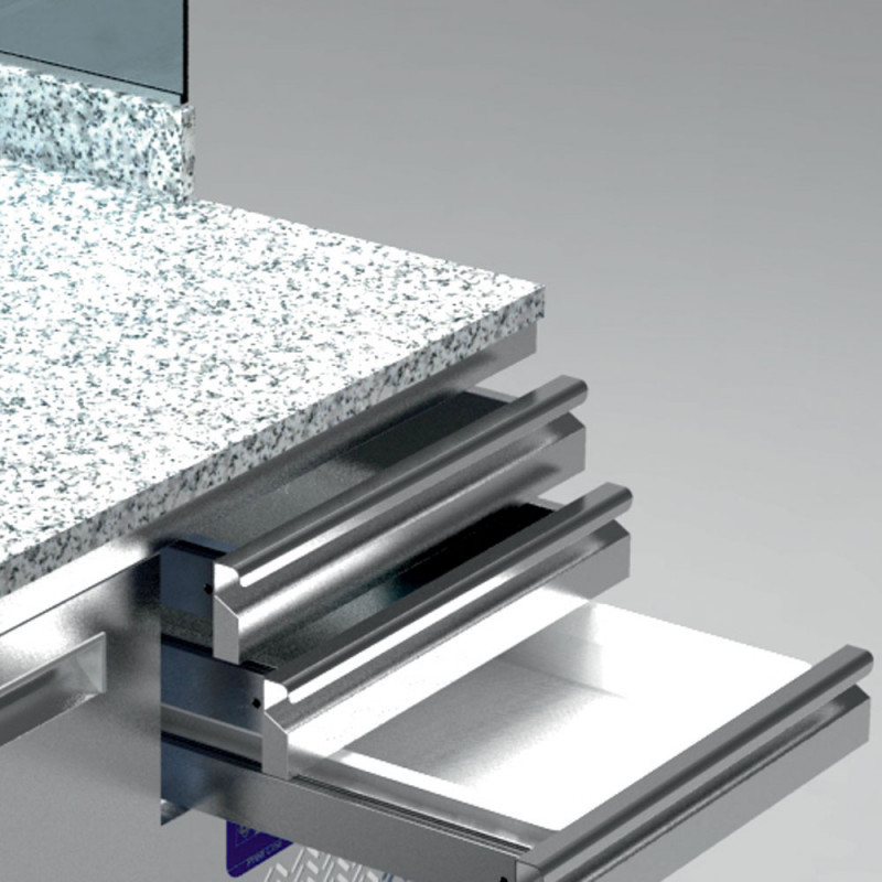 Table frigo pizzeria, 2 portes EN 600x400 - Réf MR-PIZZA/R2_1