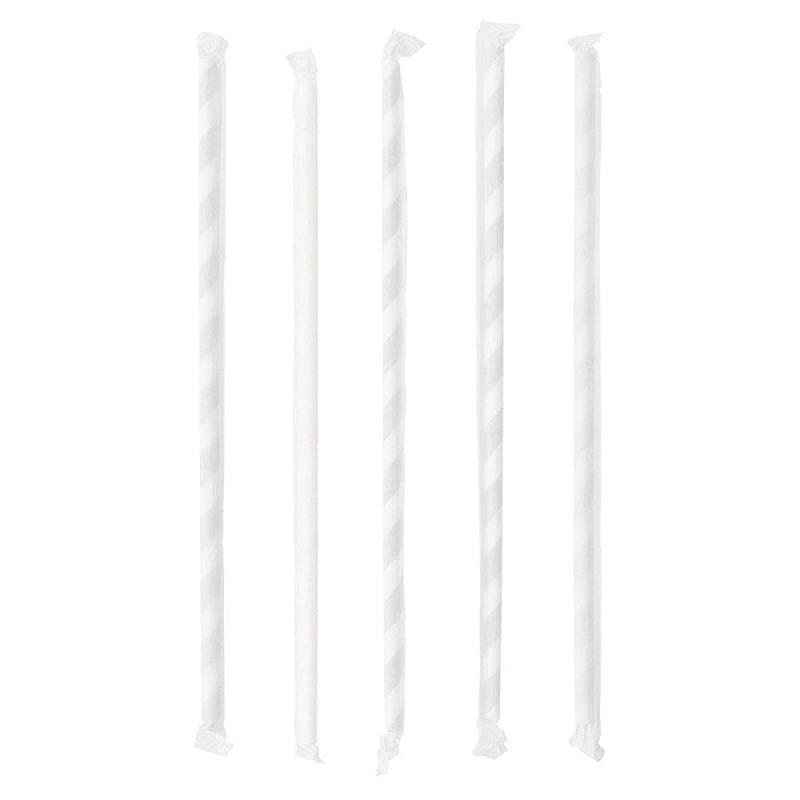 Paille papier flexible rayée coloris assor s/sachet Ø0,60x23cm - par 250_1