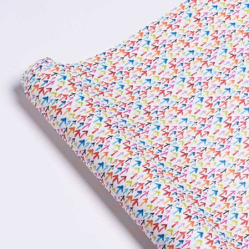 Papier cadeau flèches multicolores en 0.70x50 m_1