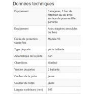 148564w - Armoire de sécurité coupe-feu G 901, 90 minutes - 3 étagères réglables et portes battantes verrouillables_1