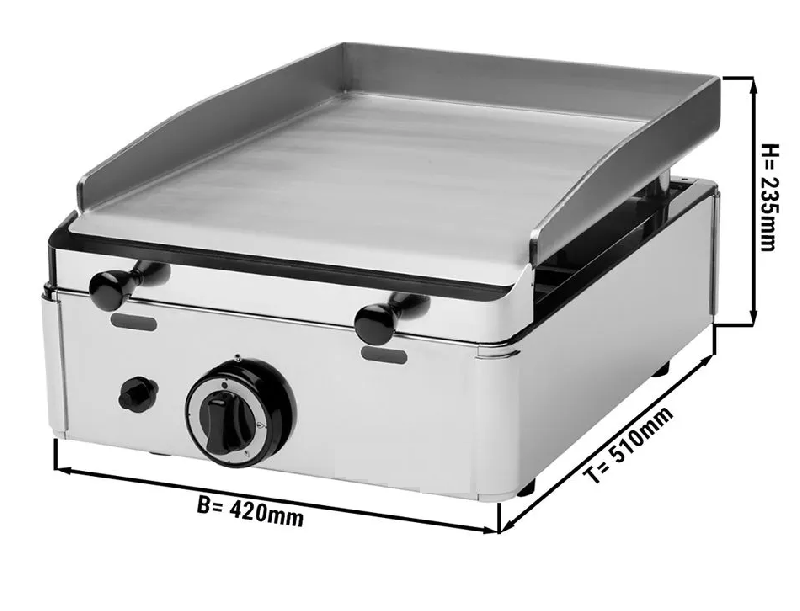 Plancha à gaz 1 flamme - longueur 42cm_1