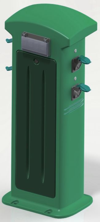 Borne eau et électricité pour camping, équipée d'un clavier à code, monnayeur /  I-Drelec_1