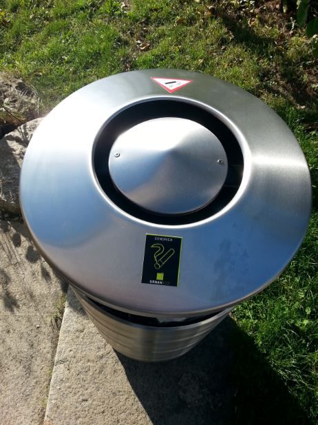 Cendrier corbeille inox - AUSTRALIA INOX - Ø 42cm x H87cm - 75-80L - Fixation au sol ou à poser_2