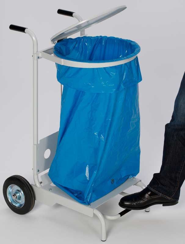 Support sac poubelle mobile pour sacs de 120 litres - Ouverture par pédale - 3251_0
