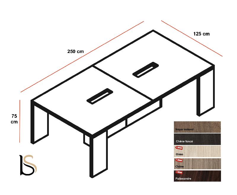 Table de réunion Lithos pour 6 à 8 personnes - Dellarovere - Noyer_1