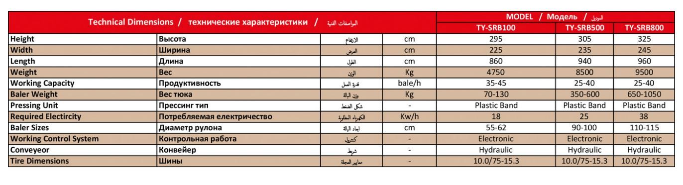Ty-srb800 - presse à balle ronde - abollo - poids 9500_1