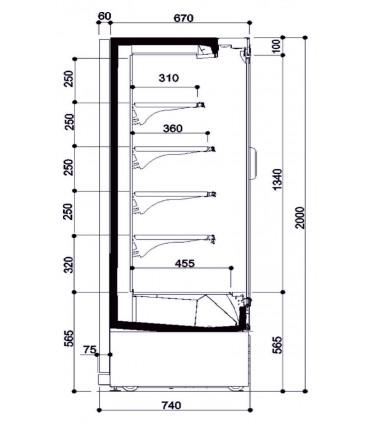 Vitrine verticale positive avec porte éclairage intérieur led contrôleur électronique 5 étagères canalisableofflip 3 eco 188 iarp_1