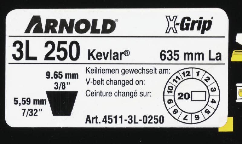 Courroie trapézoïdale X-Grip de type 3L-0250_1