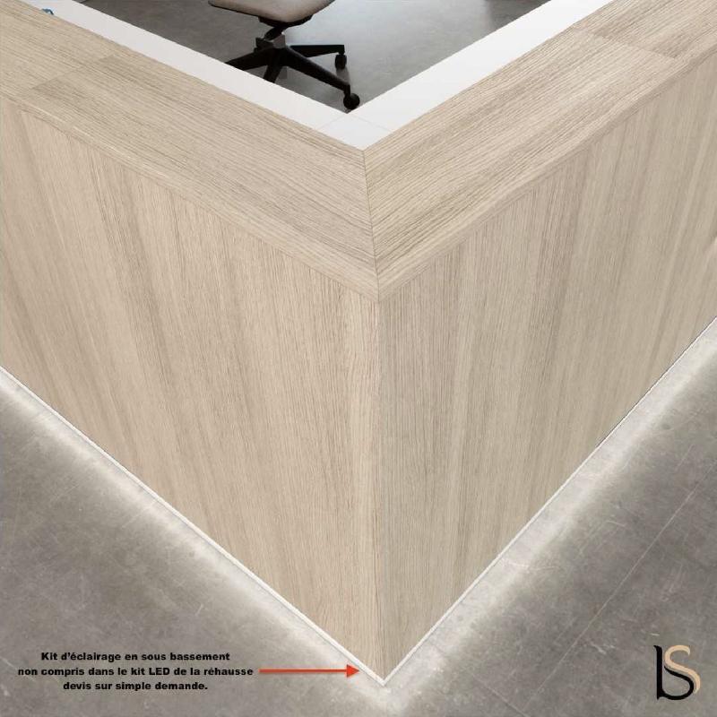 Banque d'accueil monocolore avec PMR Delta - 202, Droite, Acacia clair_1