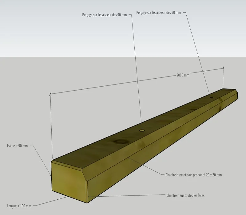 Butoir en bois pour parking_1