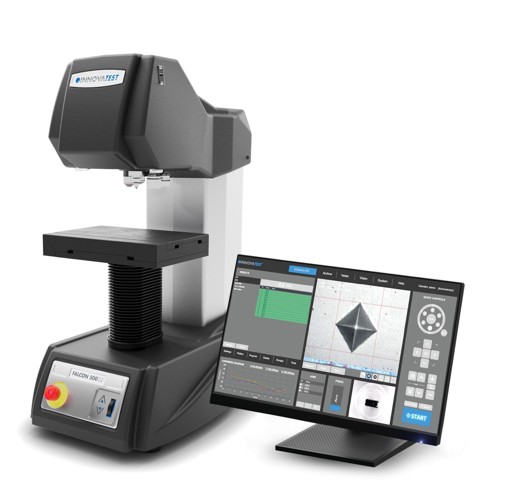 Duromètre Vickers FALCON 500G2 - Technologie avancée et configurations variées - INNOVATEST FRANCE_0