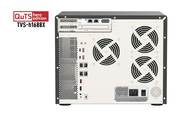 QNAP TVS-h1688X NAS Tower Intel® Xeon® W-1250 32 Go DDR4 0 To QuTS hero Noir_1