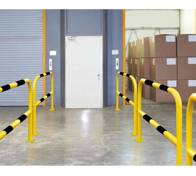 Arceau de parking Ø60 mm sur platines - 3 longueurs disponibles - acier renforcé - Hauteur 1000 mm_1