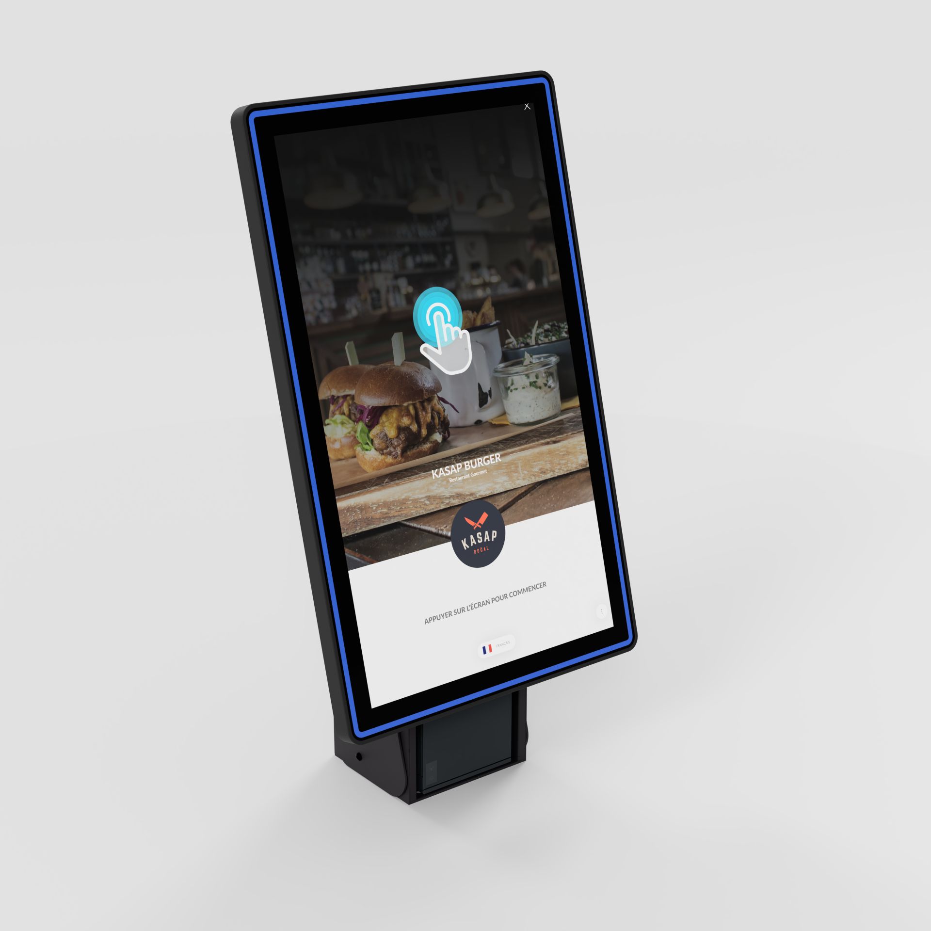 Borne d'encaissement Ready4Pos 27 pouces Android NFC - Comptoir avec écran LED et imprimante thermique intégrée_1