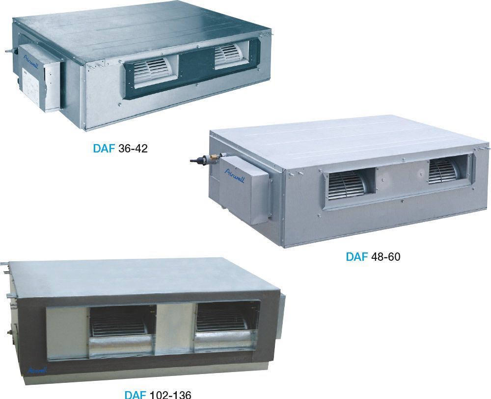 Daf - climatiseur professionnel Airwell - fonctionnement jusqu’à -15°C en mode froid - gainable vitesse fixe_1