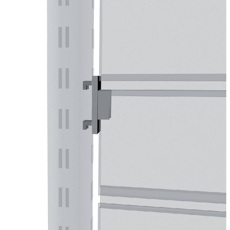 Fixation panneau centrale - gris alu - pour panneau 20mm sur montant Ø 60mm_1