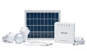 Kit solaire éclairage et charge USB - 3 ampoules pré-câblées - panneau solaire 8W et batterie lithium 6Ah_1