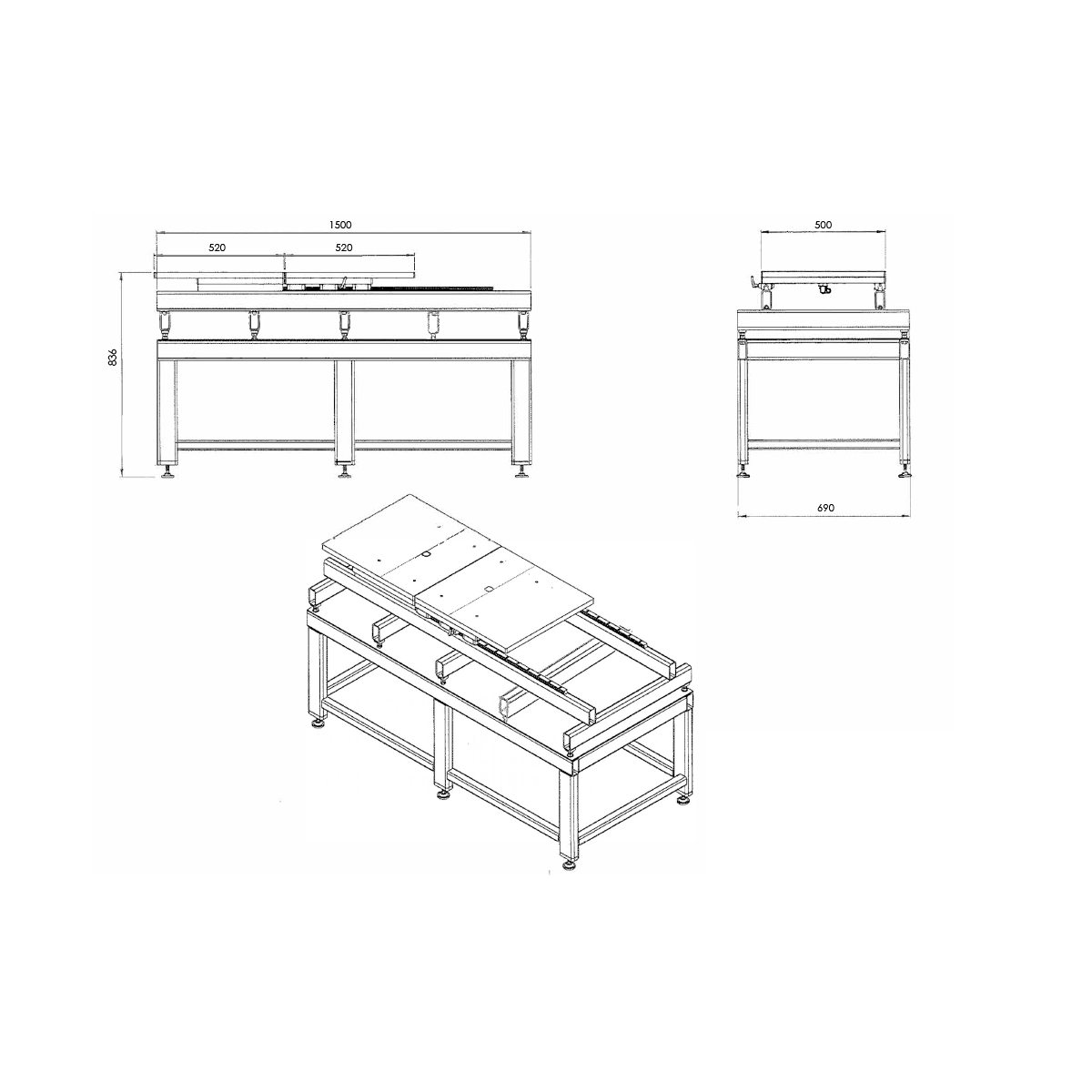 Table de moule à équerres mécaniques - 1,5 à 3 Tonnes - OPTIM_EME3 - adaptée pour tous types de moules avec rotation 360°_1