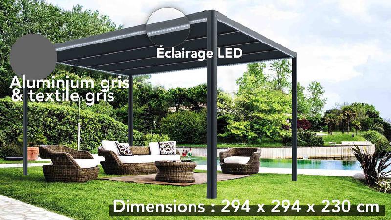 Toit terrasse alu - Couv'Terrasse® e-store - 9m² - Gris_1