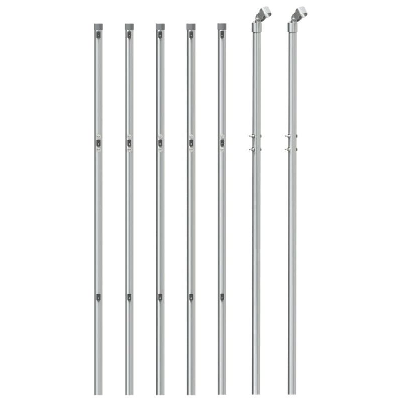 Vidaxl clôture à mailles losangées argenté 0,8x10 m 154000_1