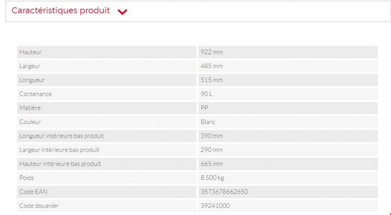 Collecteur à pédale - Gilac - 90L avec porte latérale et couvercle blanc pour tri sélectif_1