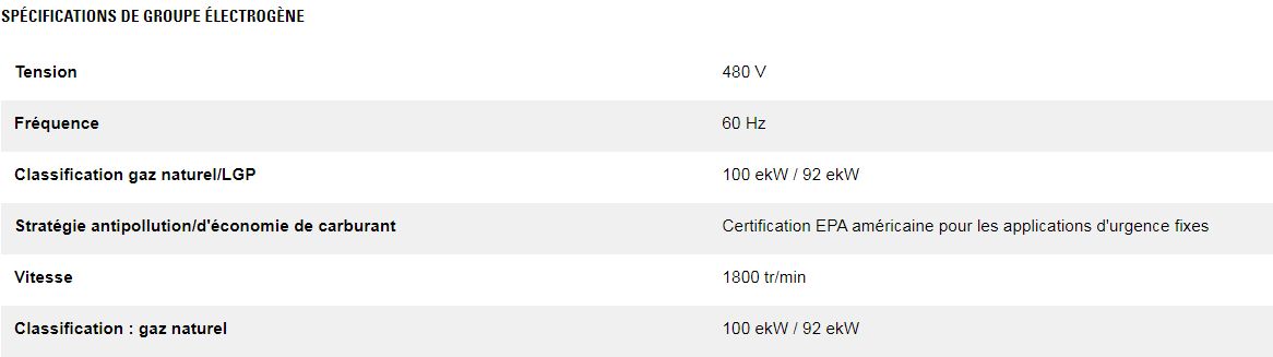 Dg100-2 (triphasé) groupes électrogènes industriel à gaz - caterpillar -  classification gaz naturelle 92 kw à 100 kw_1